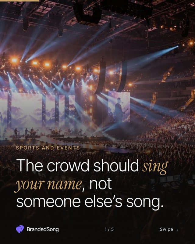 BrandedSong carousel cover: The crowd should sing your name, not someone else's song